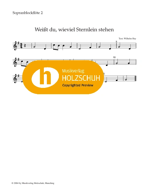 Weißt du, wieviel Sternlein stehen